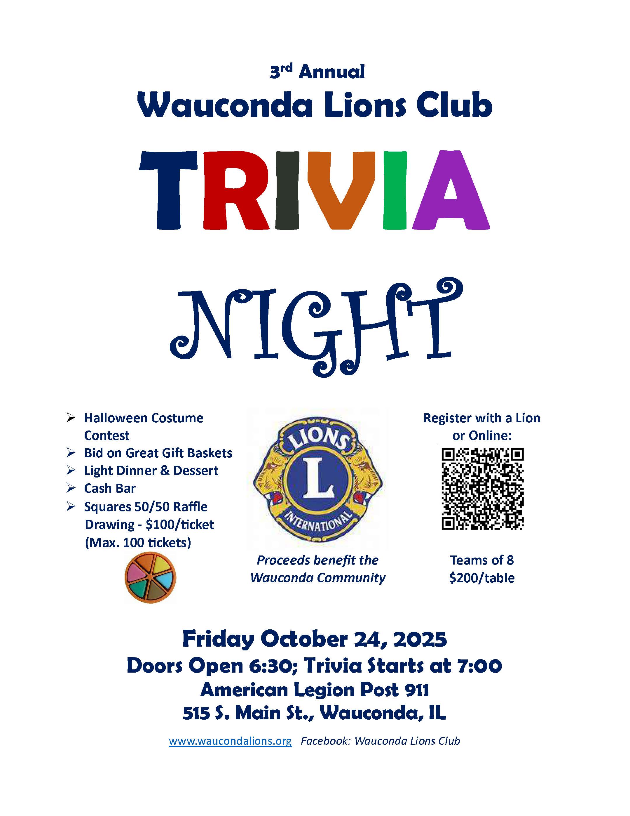 Wauconda Lions Club Trivia Night 